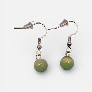 Elegant Green Dangle Earrings